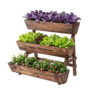 Acacia Wood Planters and Plant Stands Mid Century Modern Design Home <b>Decor</b> OEM Custom Wholesale | Aqudus Saleem India - Product Image 1