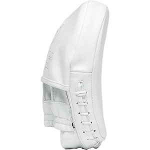 Dernier modèle OEM Gants de frappe en cuir de vachette véritable avec protection des doigts pour la boxe, le MMA, le Muay Thai et le Kickboxing – Blanc - Product Image 4