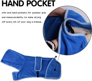 Sweat à capuche pour chien en molleton de coton bleu personnalisé avec capuche et poche |   Couverture Douce et Chaude Toutes Saisons pour Chiens de Petite, Moyenne et Grande Taille - Product Image 2