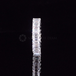 Exquis 5.0Ct Emerald Lab Grown Diamond Full Eternity Band 10K 14K 18K Or Massif Mariage Fiançailles Anniversaire Cadeau pour Elle - Product Image 3