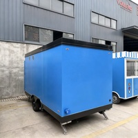 Remorque alimentaire carrée entièrement équipée, cuisine mobile, camion de restauration, chariot alimentaire fermé sur mesure pour café, barbecue, pizza et traiteur