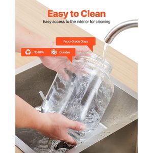 Lot de 3 distributeurs de boissons en acier inoxydable de 1 gallon, distributeur de jus en verre avec support en bois pour les fêtes, ensembles de service de boissons - Product Image 6