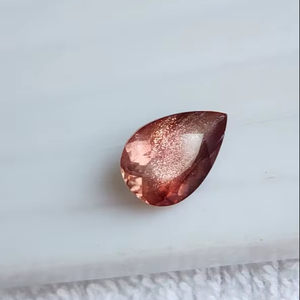 Piedra de Sol de Oregón Rosa Natural Brillante, Corte Schiller, 6X8MM, 100% Natural, Forma de Pera, Facetada, Gema Suelta de Oregón para Joyería - Product Image 3