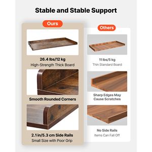 Piano d'Appoggio per Lavatrice e Asciugatrice 54 X 27.5 Pollici in Legno Resistente all'Acqua con 2 Ganci per Vestiti - Product Image 6