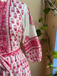 Vestido Maxi Informal Étnico de Algodón, Estampado Floral de Colores Mezclados, con Cinturón y Manga Larga para Mujer, Regalo para Ella, Gran Venta 2026 - Product Image 2