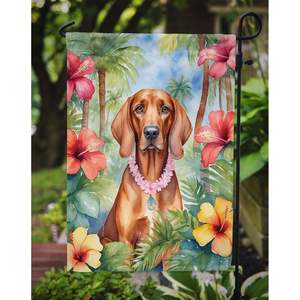 Redbone Coonhound Luau Garden Flag Boîte aux lettres multicolore Bannière décorative de jardin pour Patio Artwork pour parterres de fleurs de différentes tailles - Product Image 3