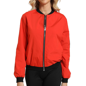 Chaqueta Bomber Cortavientos de Manga Larga, Tejida, Transpirable, para Mujer, con Logotipo Personalizado, Diseño OEM, Ligera - Product Image 1