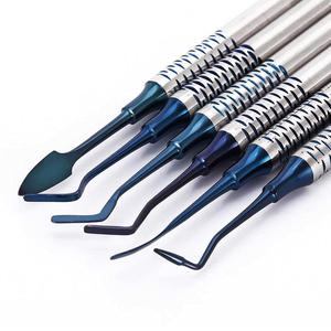 6 Pcs Kit Dental Composite Resin Filling Spatula 18.5cm Repair Tools <b>Instrument</b> Titanium Plated Head Manual By Grip Surgical - Product Image 3