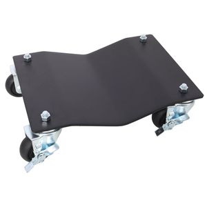 Set di 2 Carrelli Professionali in Acciaio per Auto, Capacità 2500 libbre, Pattini per Ruote Resistenti con Freni, Neri, per Spostamento Veicoli - Product Image 2