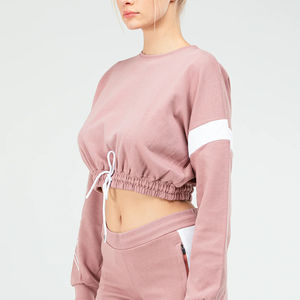 Sudadera Corta de Invierno para Mujer, Ligera, con Capucha, para Gimnasio, Uso Diario, Corte Ajustado, 100% Algodón - Product Image 5