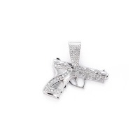 Collier pendentif unique style pistolet plaqué or, tendance hip-hop, nouveauté, best-seller transfrontalier pour accessoires vestimentaires