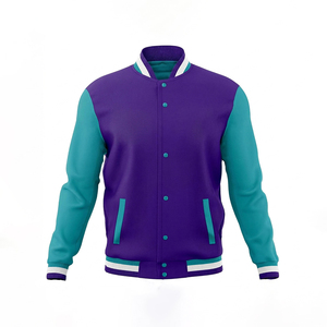 Low MOQ Varsity <b>Jacket</b> Manufacturer Heavyweight Cotton <b>Fleece</b> Varsity <b>Jacket</b> with Custom Packaging - Product Image 3