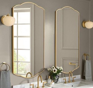 Gold Framed <b>Wall</b> <b>Mirror</b> <b>Set</b>, Shaped Decorative <b>Mirrors</b> - Product Image 2