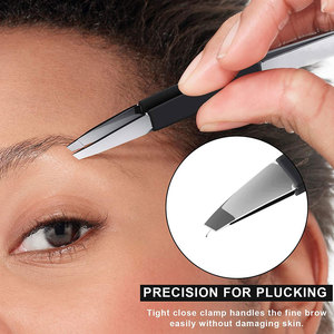 Pinzas Profesionales para Cejas de Acero Inoxidable, Herramienta de Precisión con Punta Inclinada - Product Image 3
