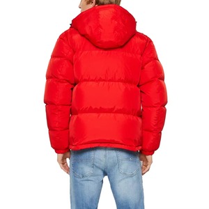 ODM Custom Printed Casual Men's <b>Padded</b> Bubble Puffer <b>Jacket</b> Zipper Closure Hooded Warm Winter Plus Size <b>Waterproof</b> Cotton - Product Image 3