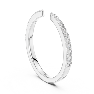 Anillo de Diamantes Cultivados CLASSICLAB con Corte Brillante para Mujer, Oro Blanco de 18 Quilates con Baño de Rodio, Piedras Laterales, Regalo para San Valentín o Fiestas - Product Image 2