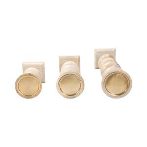 Juego de Portavelas Modernos Foxx con Base de Madera Esculpida en Capas, Portavelas Decorativos para Mesa de Comedor, Juego de 3 - Product Image 6