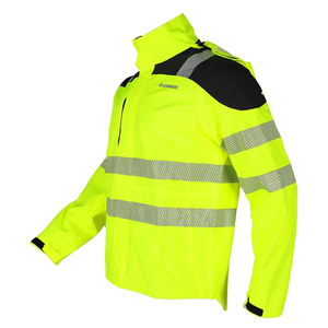 เสื้อแจ็คเก็ตทำงานสีเหลืองสะท้อนแสงสำหรับผู้ชาย XINKE พร้อมแถบสะท้อนแสง กันลม กันน้ำ ปิดด้วยซิป ผลิตจากวัสดุโพลีเอสเตอร์ - Product Image 4