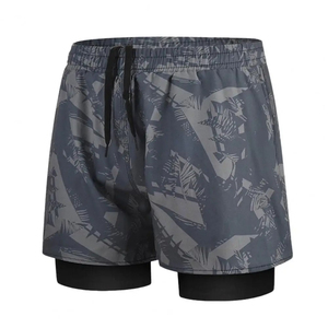 Swimming Pants <b>Men</b> Swimming Pants With Double Layer <b>Men's</b> Quick Dry Double Layer Swim Shorts With Elastic Waist Slim for Water - Product Image 3