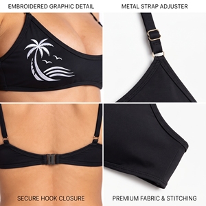 Top de Bikini para Mujer con Tirantes Ajustables y Cierre Trasero Seguro para Natación y Playa, Top de Natación para Mujer - Product Image 6