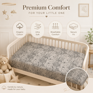 100% Organic Cotton Knitted Customized <b>Crib</b> <b>Sheet</b> | Marine Printed Fitted <b>Sheet</b> with Private Label Packaging & Custom Logo - Product Image 5