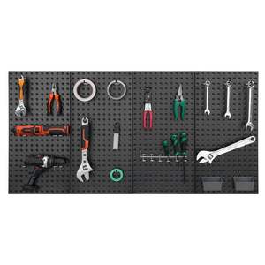 4pcs 24 \ "X 12 \" Panneau perforé en métal Organisateur mural Garage Panneaux de stockage d'outils - Product Image 1