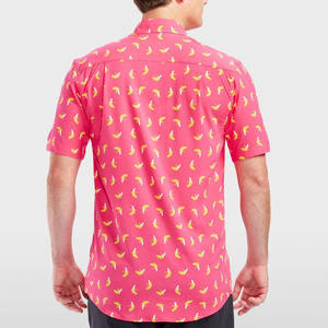 Chemise Hawaïenne Homme Personnalisée 2026 à Manches Courtes Imprimé Banane Décontractée Boutonnée Anti-Plis Vente en Gros - Product Image 2