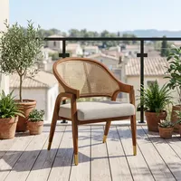 Chaise de restaurant de luxe en velours tressé avec structure en bois massif pour hôtel, café, salle à manger et mobilier de bureau à domicile