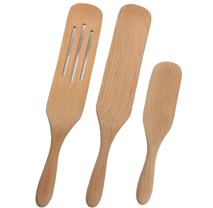 Spatule en bois pour confiture, beurre et crème, ustensile de cuisine, compatible lave-vaisselle, à prix avantageux - Product Image 1