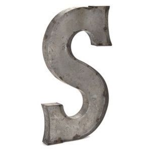 Letra S de Metal Galvanizado Rústico, Decoración de Pared Industrial, Letrero 3D con el Alfabeto para Decoración de Casa de Campo, Bodas, Fiestas de Cumpleaños - Product Image 3
