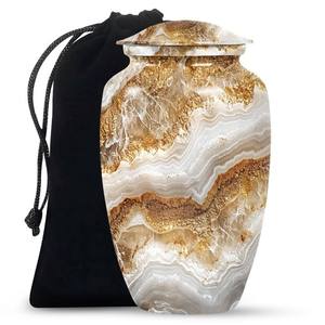 Urna Apilable de Aluminio para Cenizas Humanas - Urna Funeraria Metálica con Diseño Encajable - Florero Conmemorativo Pulido para Cementerio - Product Image 6