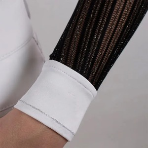 Chemise de concours équestre pour femmes, manches longues, sous-vêtement technique respirant en coton, anti-transpiration, vente en gros - Product Image 4