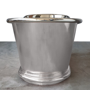 Copper Bathtub Nickel Finish Interior and Exterior Handmade Bathroom Centerpiece for Villas Hospitality and Interior Decoration - Product Image 3