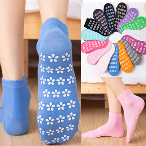 Wholesale Summer Knitted Solid Color Anti-Slip <b>Grip</b> Ankle <b>Socks</b> for Kids & Adults Custom Trampoline <b>Socks</b> - Product Image 2