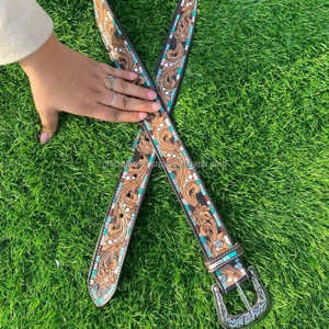 เข็มขัดหนังวัวสำหรับผู้ชาย, เข็มขัดหนังวัวหัวเข็มขัดโลหะเข็มขัดหนังคาวบอยแนวธุรกิจแฟชั่นวินเทจสำหรับผู้ชาย - Product Image 4