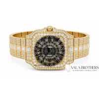 Montre Cartier Antique en alliage de diamant et cristal saphir, 30 mm, carrée, analogique, à quartz, en acier inoxydable, avec fermoir à bouton-poussoir, style sportif.
