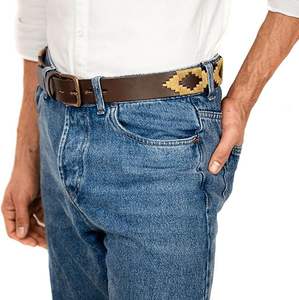 Cinturón de Cuero Personalizable para Equitación, Polo, Argentina, con Hebilla de Pin para Hombre, Bordado de Grano Superior, Cinturón Deportivo, Suministros para Montar a Caballo - Product Image 3