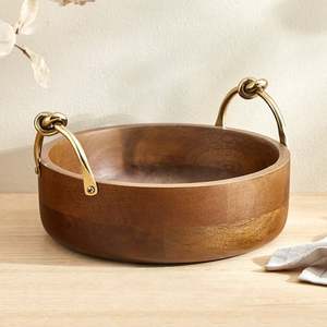 Tazón de servir de madera natural hecho a mano, diseñado para una comodidad elegante y práctica en el día a día. - Product Image 2