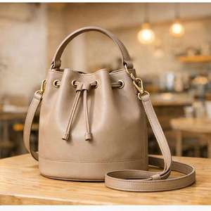 Customized Cotton <b>Canvas</b> <b>Plain</b> Dyed Tote Bag Embossed Design 80g Fabric Weight <b>Large</b> Capacity Shoulder Drawstring Detail Model - Product Image 4