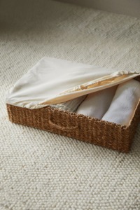 Seagrass <b>basket</b> with cloth cover Handmade <b>Storage</b> <b>Basket</b> Wholesale eco-friendly Made in Vietnam - Product Image 6