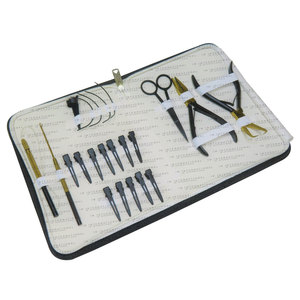 Kit d'outils pour extensions de cheveux avec petites ciseaux, pinces à perles, crochet d'installation pour extensions, clips à bec de canard - Product Image 2
