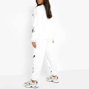 Comfortable Lounge Outfit with Relaxed Top Women Tracksuit <b>Matching</b> Sweatshirt and <b>Jogger</b> Bottoms <b>Set</b> Women Tracksuit - Product Image 3