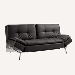 Divano Letto Futon Pieghevole Nero per Soggiorno - Product Image 4