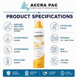 Protector solar diario en aerosol para rostro y cuerpo, no pegajoso, de fabricante indio al mejor precio. - Product Image 2