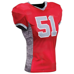 เสื้อฟุตบอลอเมริกันผู้ชายขายส่ง โพลีเอสเตอร์ 100% พิมพ์ลายแบบ Sublimation ปรับแต่งชื่อทีมได้ ไซส์ใหญ่ แขนสั้น สำหรับฤดูหนาว แบบสวมด้านหน้า - Product Image 3