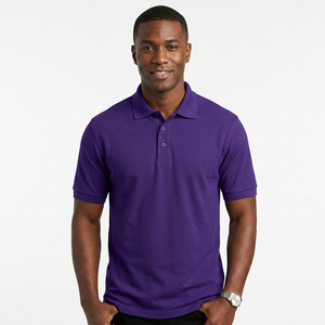 Chemise à manches courtes pour homme, couleur unie, décontractée, en coton tricoté, coupe classique, boutonnée, brodée, séchage rapide - Product Image 4