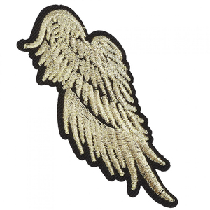 Patch brodé ailes de haute qualité, nouveau modèle, avec fil de bullion tissé à la main et perles, à coudre sur les chapeaux - Product Image 3