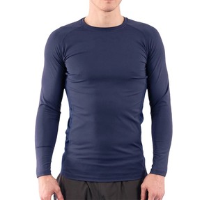 UPF50+ <b>swim</b> shirt <b>men</b> Eco-friendly polyester rash guard black rash guard Front logo print <b>swim</b> shirt - Product Image 2