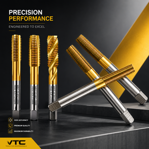 ชุดเครื่องมือต๊าปเกลียวไทเทเนียมเคลือบ HSS รุ่น VTC M8x1.25 แบบเกลียวขวา ความแม่นยำสูง ชุด 4 ชิ้น - Product Image 2