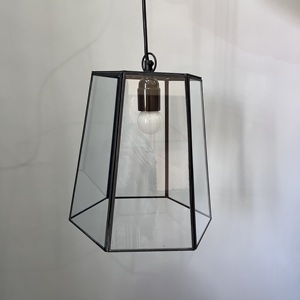 Black Iron Frame Glass <b>LED</b> Pendant <b>Light</b> Soft Warm White Decorative Living <b>Room</b> Ceiling Lamp - Product Image 5